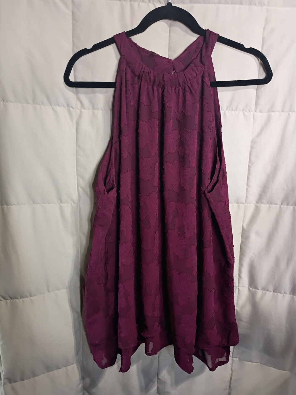 Maurices Plum Textured Sleeveless Swing Tank